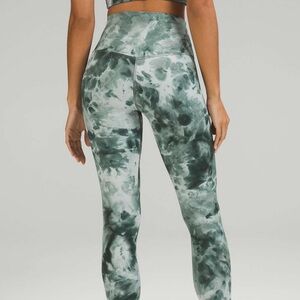 Lululemon Align Leggings in Green Tie Dye